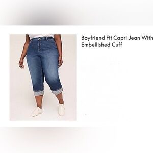 Lane Bryant Adorable Dark Denim Boyfriend Jeans